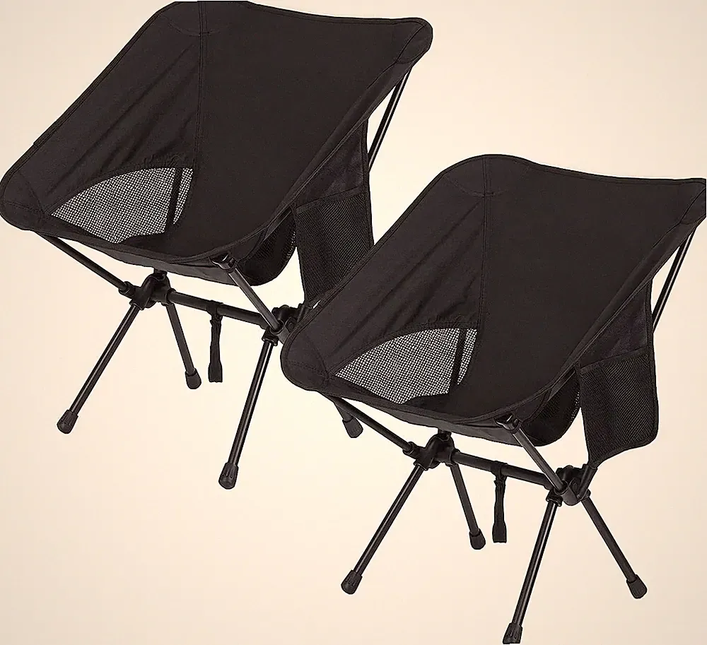 2-Pack Collapsible Camp Chairs w/Carrying Bag Outdoor Chair Camping Hiking