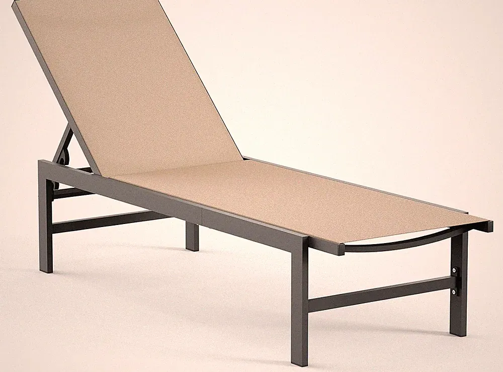 Aluminum Chaise Lounge Chair with 5-Position Recliner for Poolside & Patio