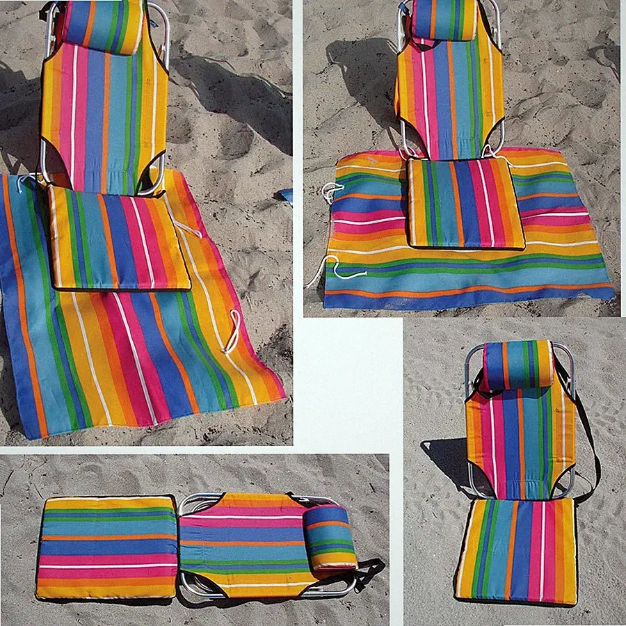 Beach Chair Backpack Portable Mat Lounger lightweight 1.5 lb aluminum camping