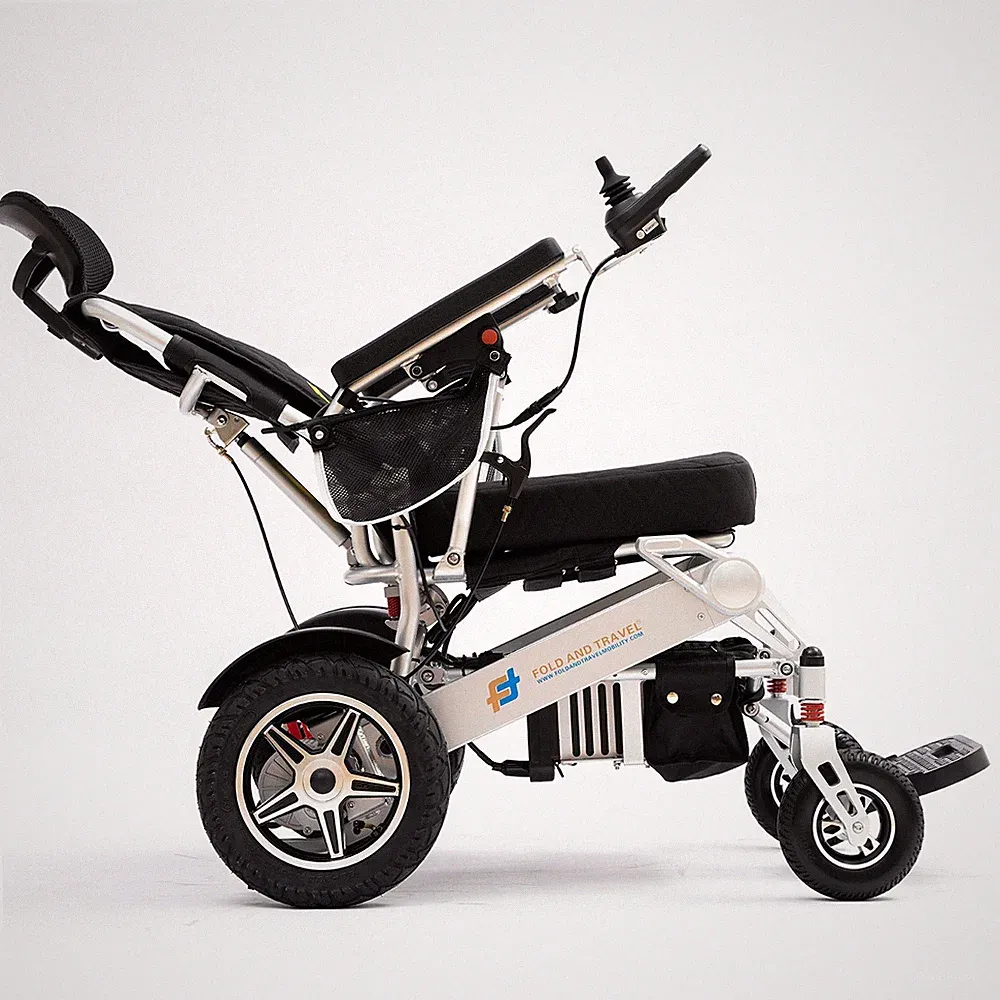 Fold And Travel Manual Recline Foldable Remote Control Electric Power Wheelchair