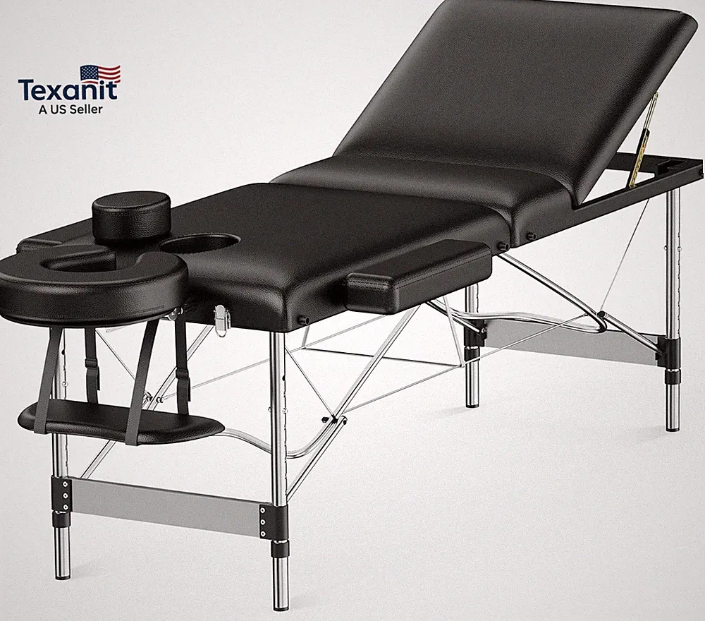 Massage Table Portable 84" Long 24" Wide Professional 3 Sections Reclining Massa