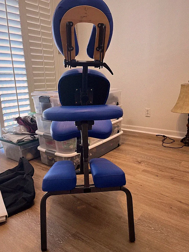 Master Massage Rio Portable Massage Chair Aluminum Foldable Frame - Blue