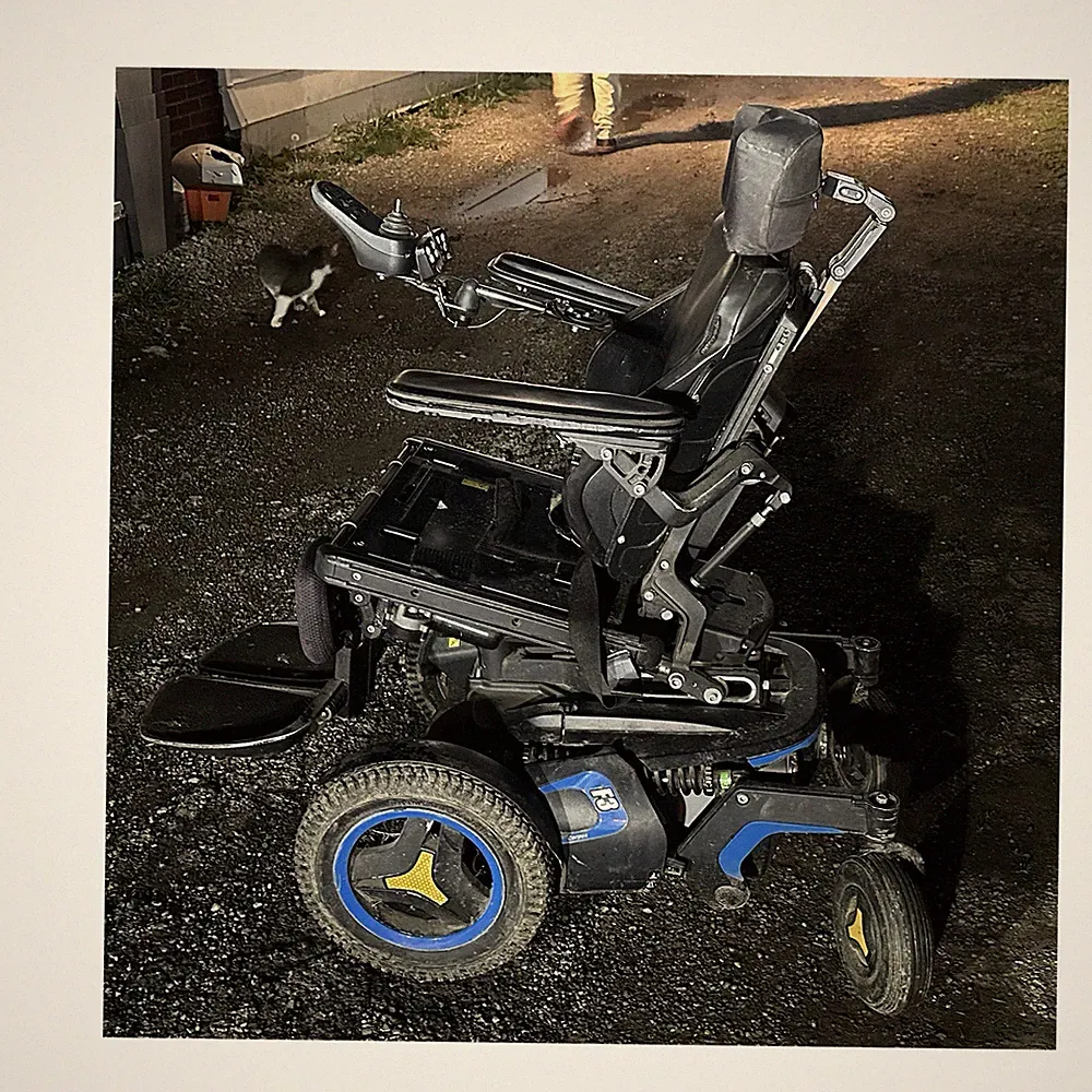 Permobil F3 Power Wheelchair Electric Adjustable Reclining Joystick Black Blue