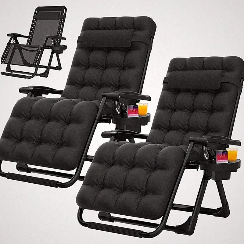 Suteck Zero Gravity Chair Set Of 2 Reclining Camping Lounge Chair W/Removable