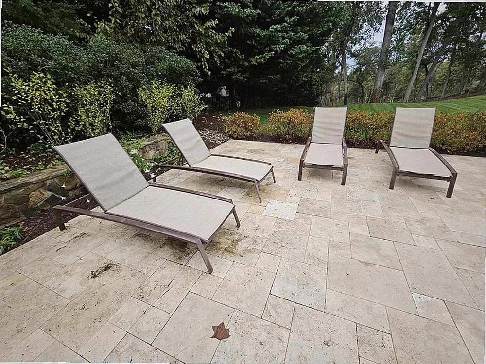 Tropitone Relaxed Sling Chaise Lounge Aluminum Armchairs Set Of 4