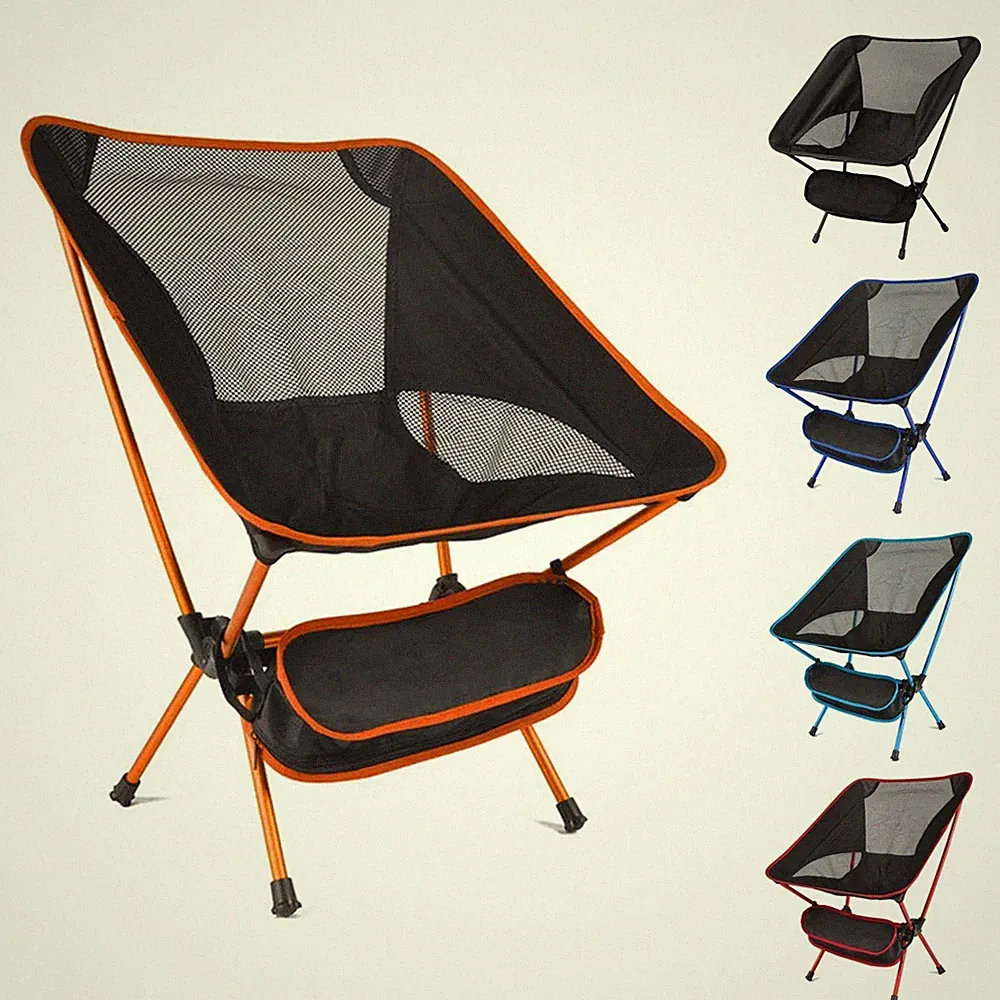 Ultralight Folding Chair Aluminum Portable Camping 350lb Capacity 2lbs